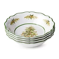 Certified International Holly Tree 4-pc. Melamine Soup Bowl