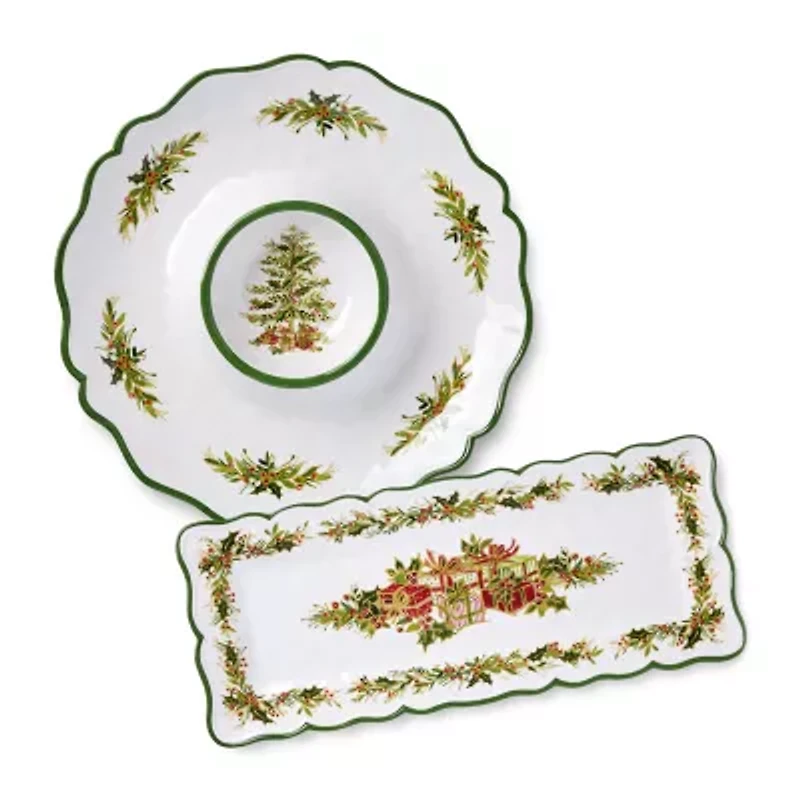 Certified International Holly Tree 2-pc. Serving Set