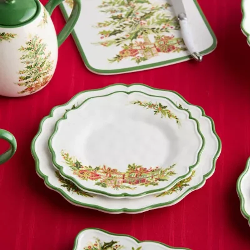 Certified International Holly Tree 4-pc. Melamine Salad Plate