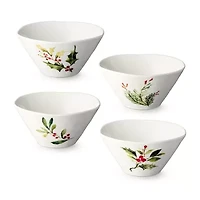 Certified International Holly And Vines 4-pc. Stoneware Ice Cream Bowl