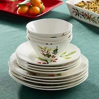 Certified International Holly And Vines 4-pc. Stoneware Ice Cream Bowl