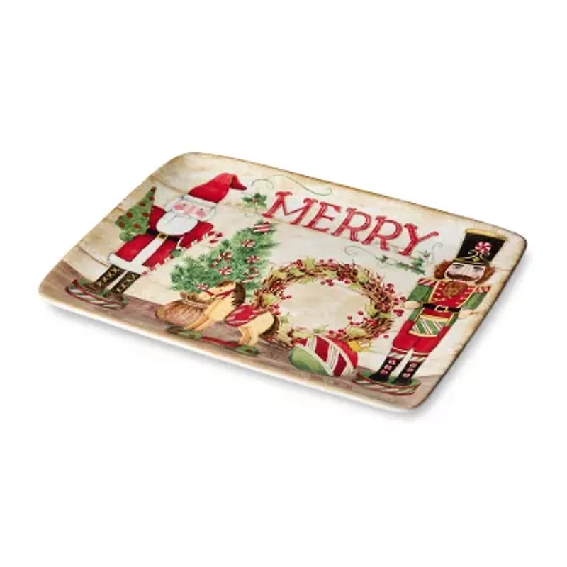 Certified International Nutcracker Parade Ceramic Serving Platter
