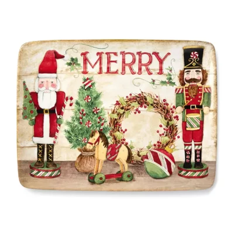 Certified International Nutcracker Parade Ceramic Serving Platter