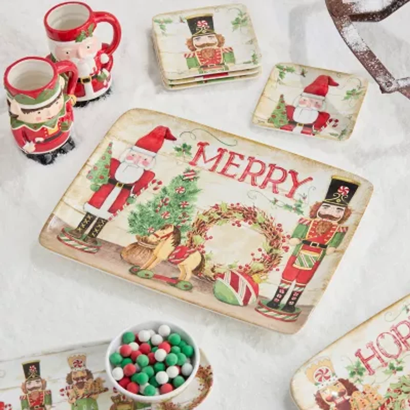 Certified International Nutcracker Parade Ceramic Serving Platter