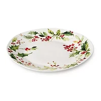 Certified International Holly And Vines Stoneware Serving Platter