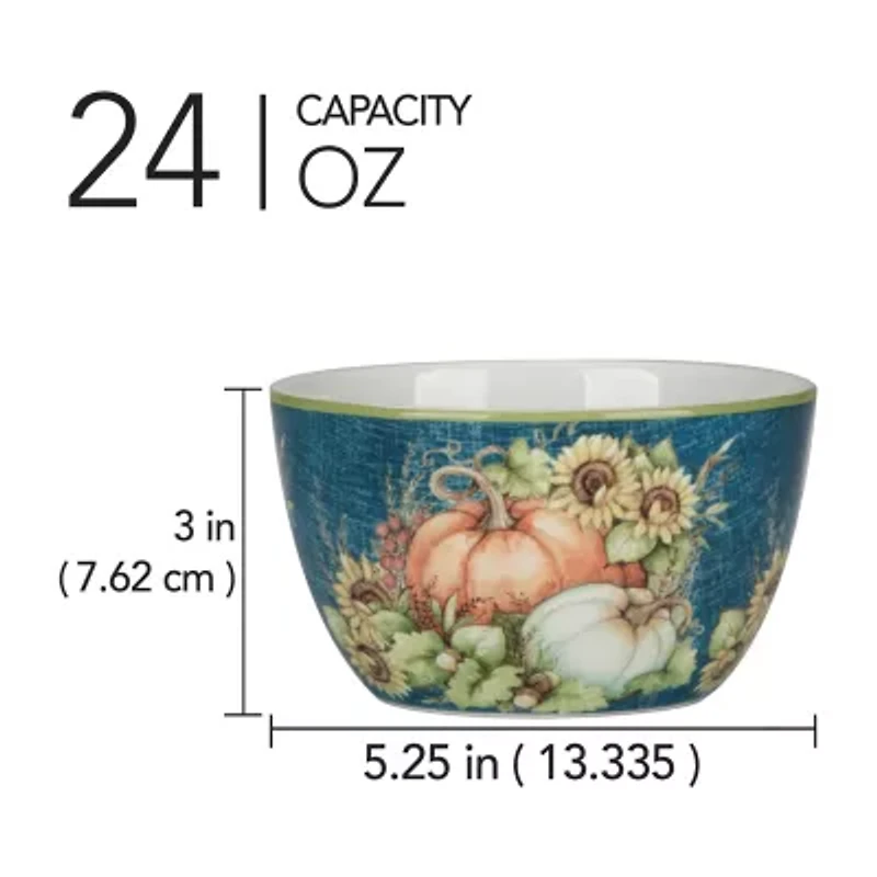 Certified International Autumn Breeze 4-pc. Earthenware Ice Cream Bowl