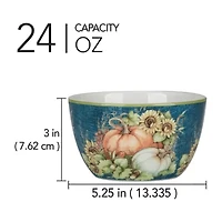 Certified International Autumn Breeze 4-pc. Earthenware Ice Cream Bowl