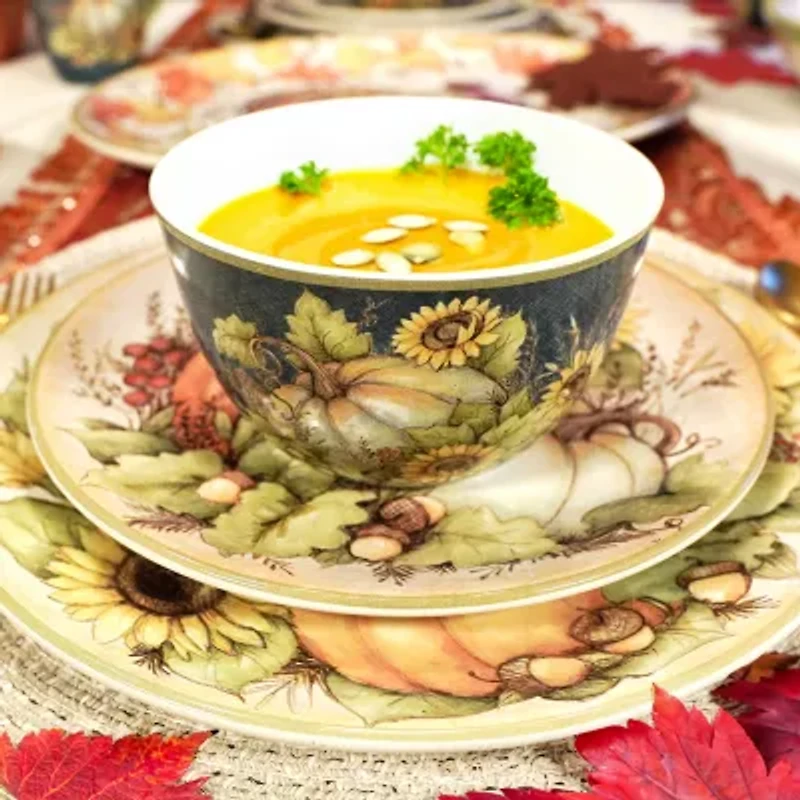 Certified International Autumn Breeze 4-pc. Earthenware Ice Cream Bowl