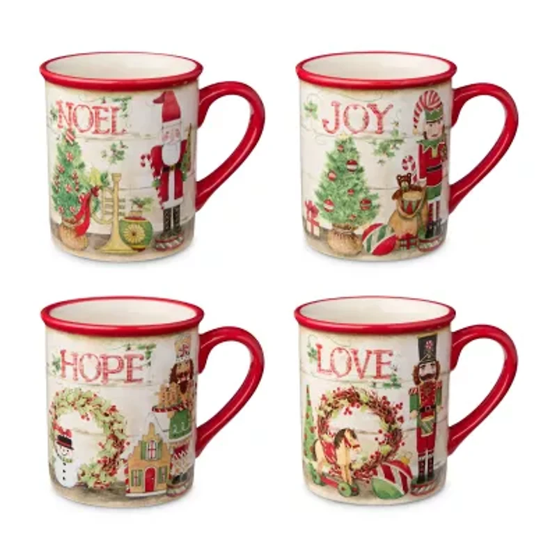 Certified International Nutcracker Parade 4-pc. Holiday Coffee Mug