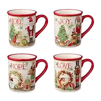 Certified International Nutcracker Parade 4-pc. Holiday Coffee Mug