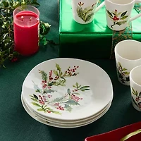 Certified International Holly And Vines 4-pc. Stoneware Dinner Plate