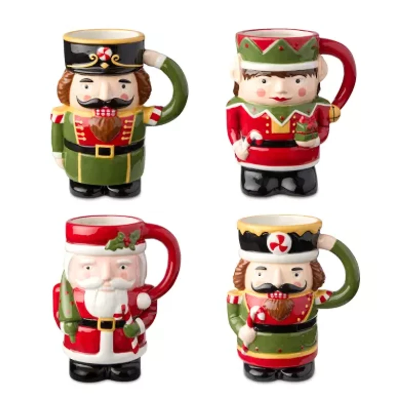 Certified International Nutcracker Parade 4-pc. Holiday Coffee Mug