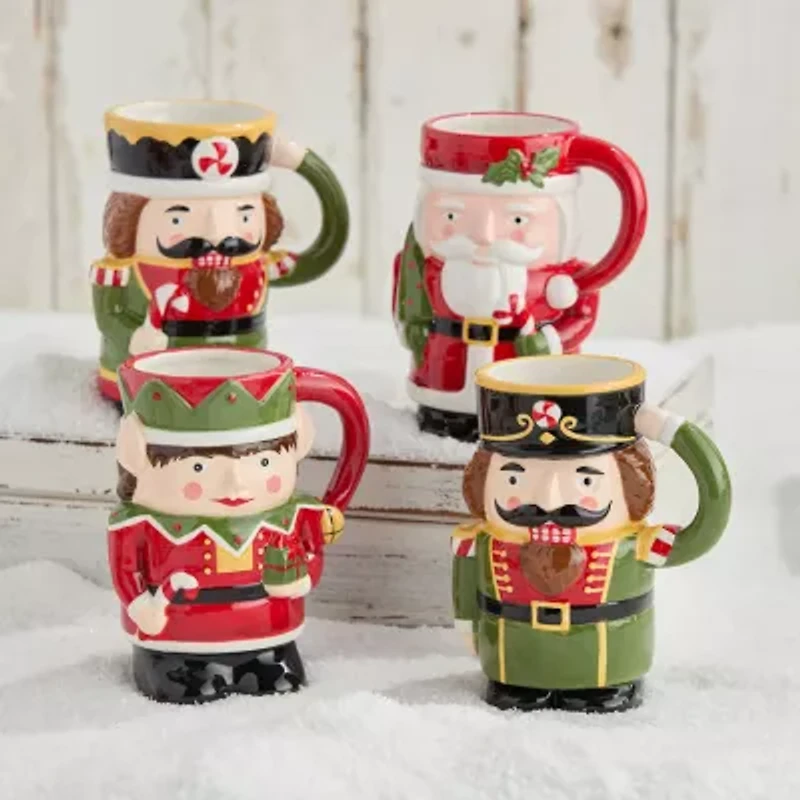 Certified International Nutcracker Parade 4-pc. Holiday Coffee Mug