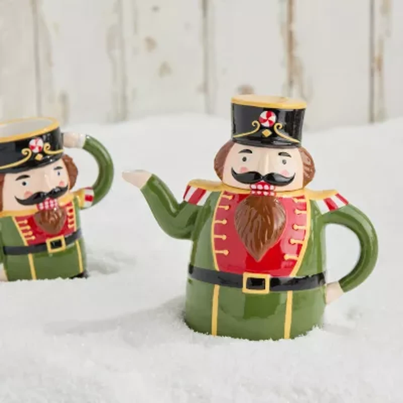 Certified International Nutcracker Parade Ceramic Teapot