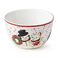 Certified International Santa'S Retro Christmas 4-pc. Ceramic Ice Cream Bowl