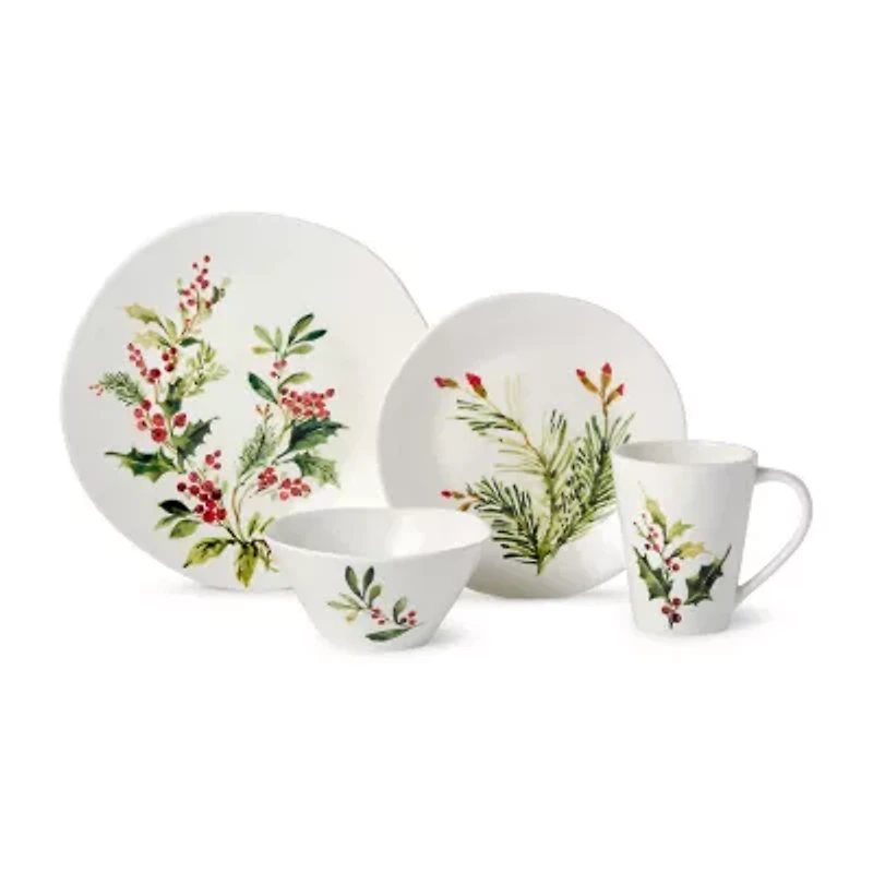 Certified International Holly And Vines 16-pc. Stoneware Dinnerware Set