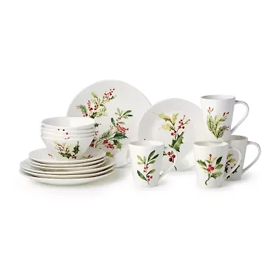 Certified International Holly And Vines 16-pc. Stoneware Dinnerware Set