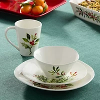 Certified International Holly And Vines 16-pc. Stoneware Dinnerware Set
