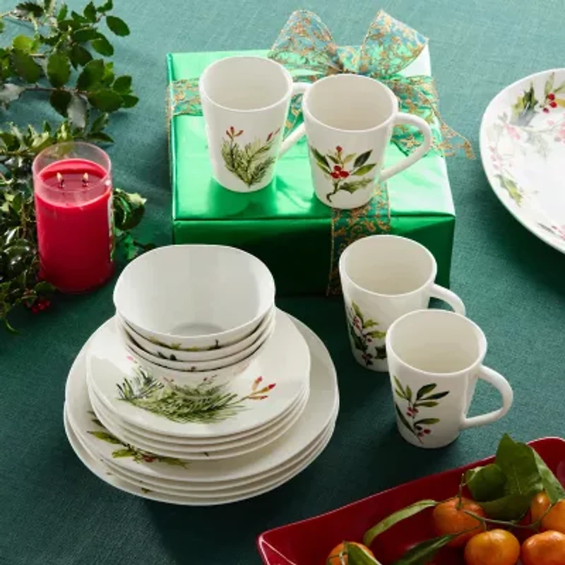 Certified International Holly And Vines 16-pc. Stoneware Dinnerware Set