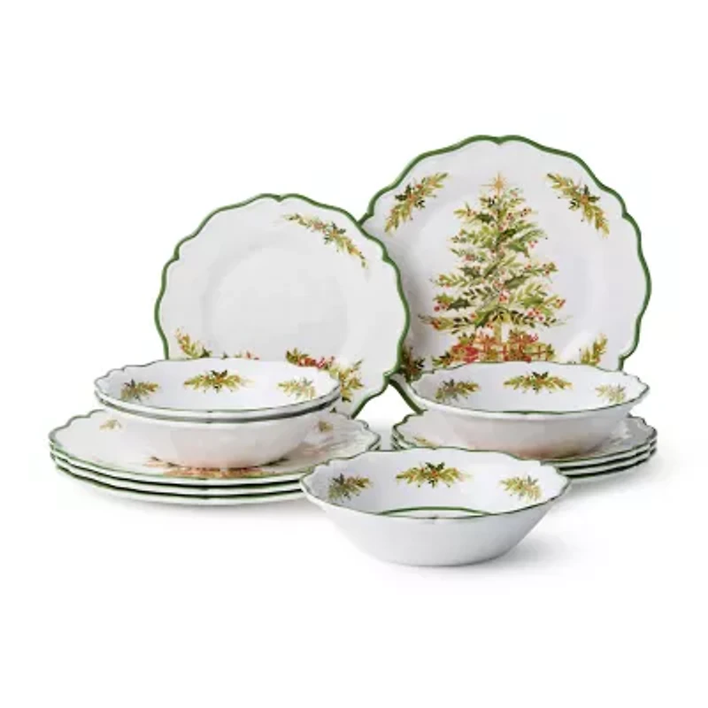 Certified International Holly Tree 12-pc. Melamine Dinnerware Set