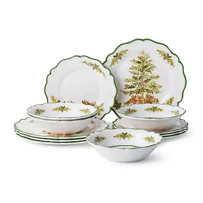 Certified International Holly Tree 12-pc. Melamine Dinnerware Set