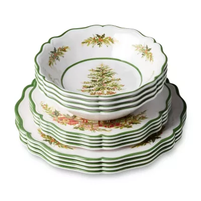 Certified International Holly Tree 12-pc. Melamine Dinnerware Set