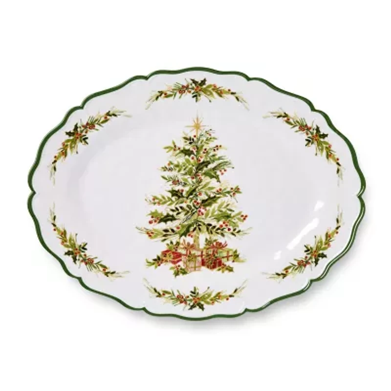 Certified International Holly Tree 2-pc. Serving Platter Set
