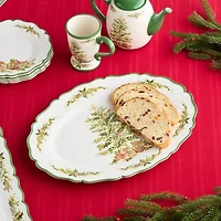 Certified International Holly Tree 2-pc. Serving Platter Set