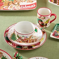 Certified International Santa'S Retro Christmas 16-pc. Ceramic Dinnerware Set