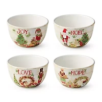 Certified International Nutcracker Parade 4-pc. Ceramic Ice Cream Bowl