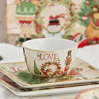 Certified International Nutcracker Parade 4-pc. Ceramic Ice Cream Bowl