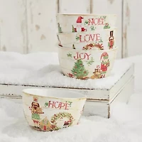 Certified International Nutcracker Parade 4-pc. Ceramic Ice Cream Bowl
