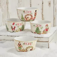 Certified International Nutcracker Parade 4-pc. Ceramic Ice Cream Bowl