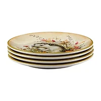 Certified International Woodland Critters 4-pc. Earthenware Dessert Plate