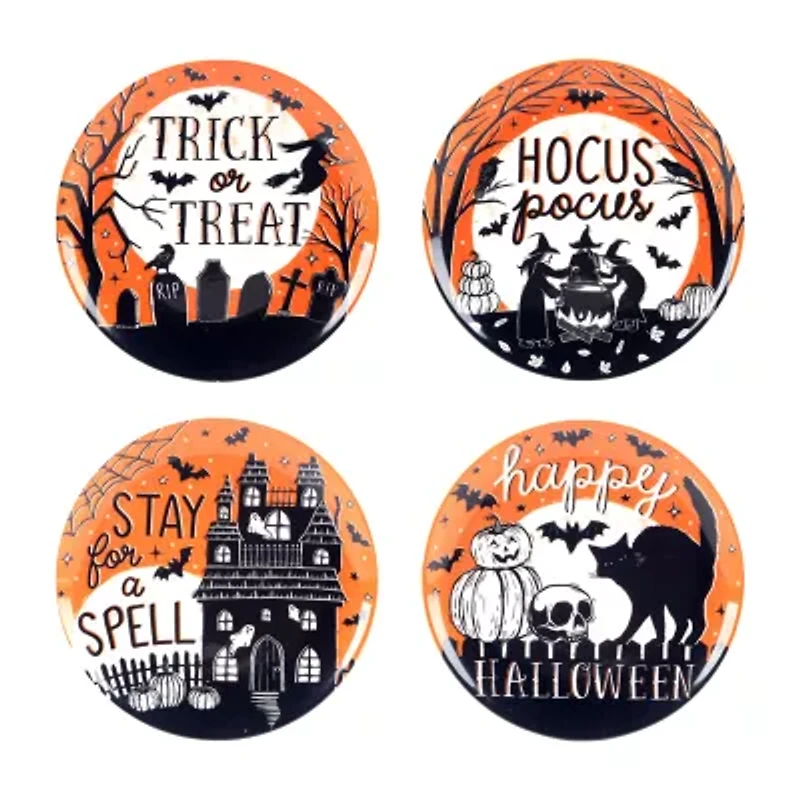 Certified International Hocus Pocus 4-pc. Earthenware Salad Plate