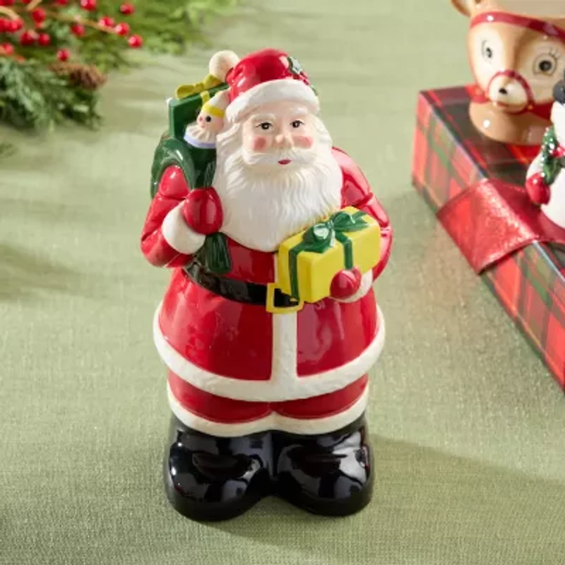 Certified International Santa'S Retro Christmas Ceramic Cookie Jar