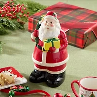 Certified International Santa'S Retro Christmas Ceramic Cookie Jar