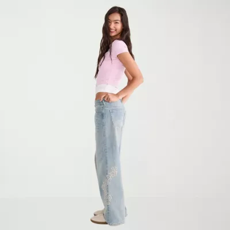 AEROPOSTALE Womens Juniors Low Rise Baggy Fit Jean