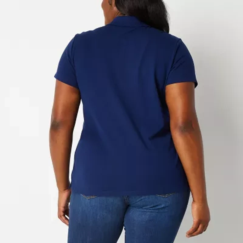 St. John's Bay Womens Plus Short Sleeve T-Shirt