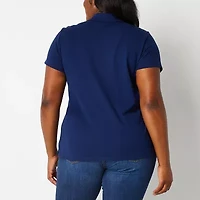 St. John's Bay Womens Plus Short Sleeve T-Shirt