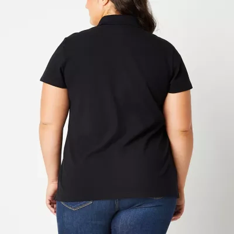 St. John's Bay Womens Plus Short Sleeve T-Shirt