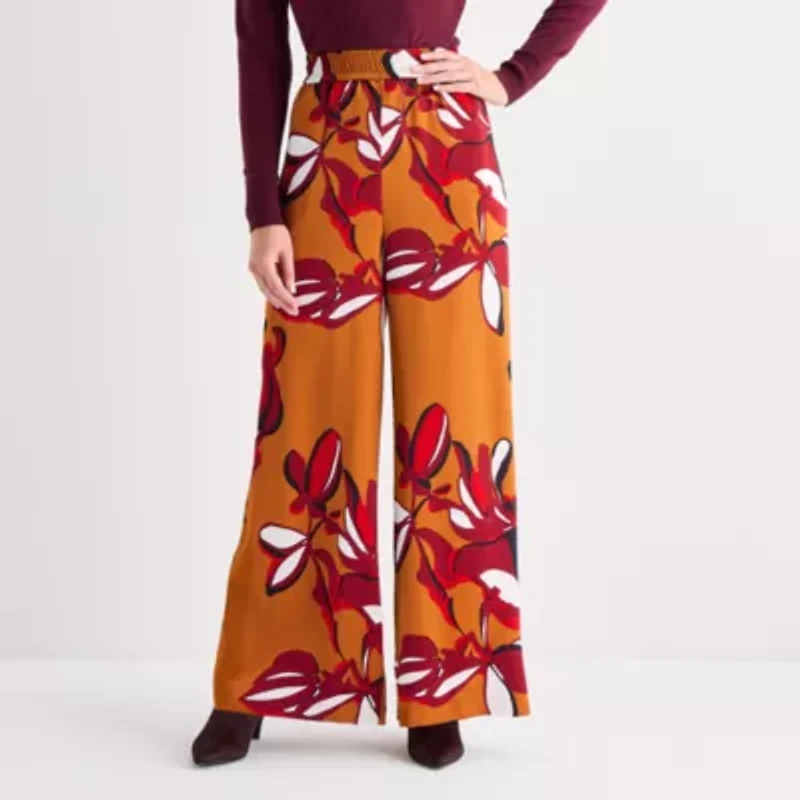 Worthington Womens Flare Pull-On Pant