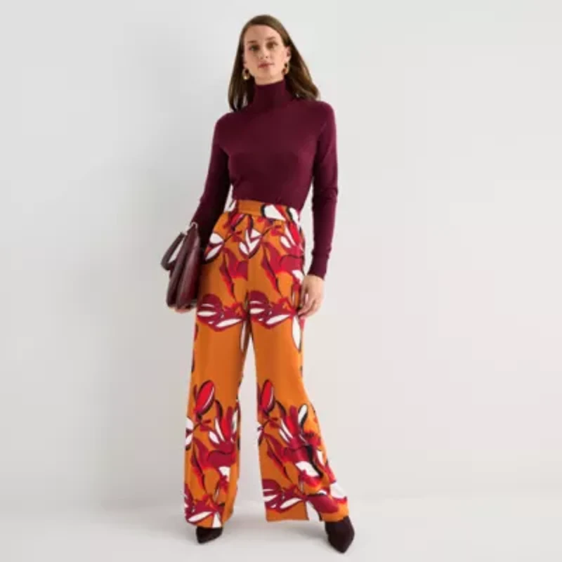 Worthington Womens Flare Pull-On Pant