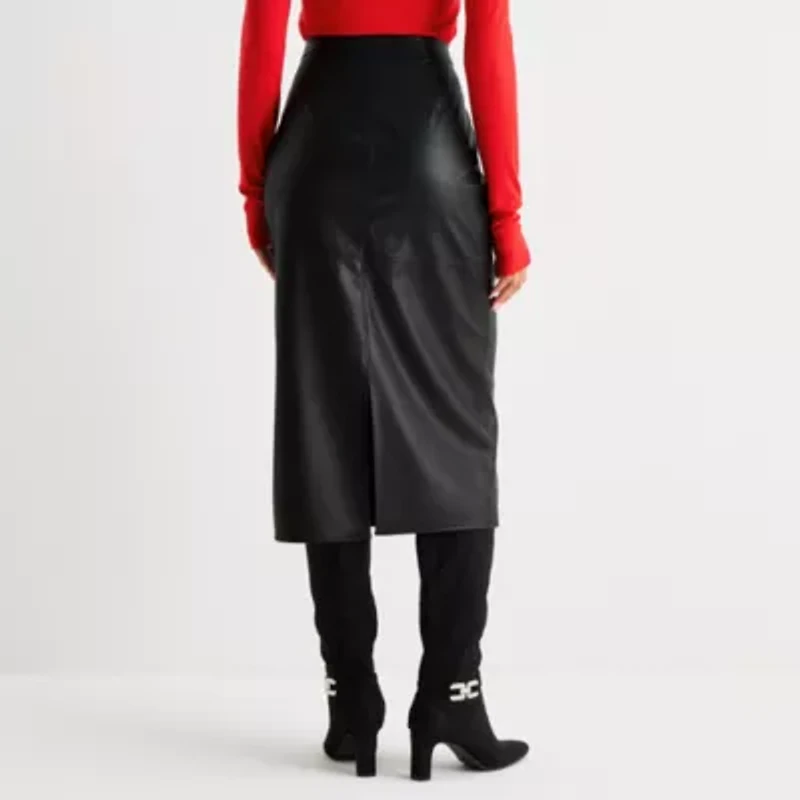 Worthington Womens Midi Pencil Skirt