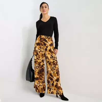 Worthington Womens Flare Pull-On Pant