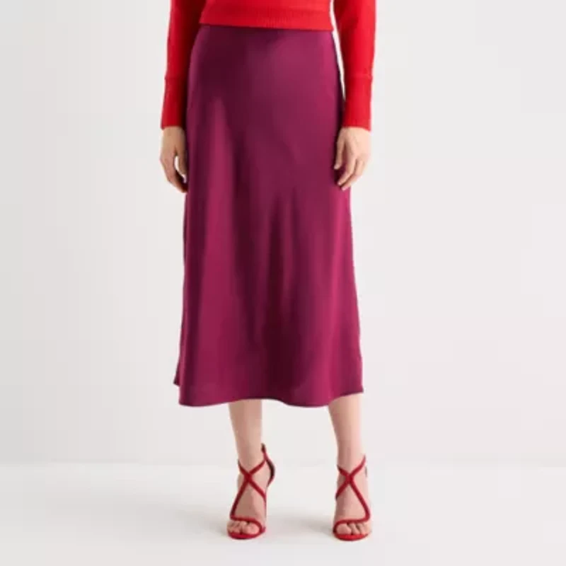 Worthington Womens Long A-Line Skirt