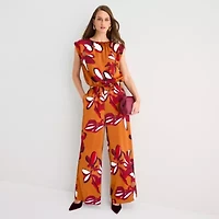 Worthington Womens Round Neck Short Sleeve Satin Blouse