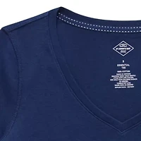St. John's Bay Womens Easy-on + Easy-off V Neck 3/4 Sleeve Adaptive T-Shirt
