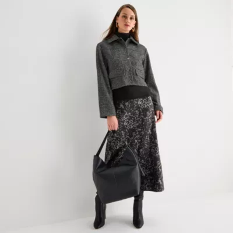 Worthington Womens Midweight Cropped Jacket