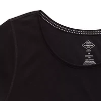 St. John's Bay Womens Plus Crew Neck Short Sleeve T-Shirt